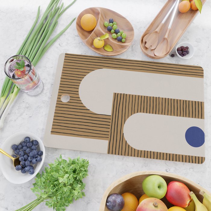 Blue Circle #3 Cutting Board Gallery Image 2