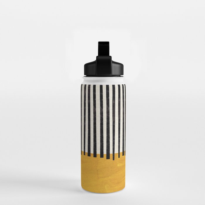 Sunshine Color Field Rothko Inspired Abstract Mid Century Modern Geometric Pattern Water Bottle Gallery Image 2