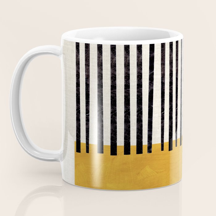 Sunshine Color Field Rothko Inspired Abstract Mid Century Modern Geometric Pattern Coffee Mug Gallery Image 3