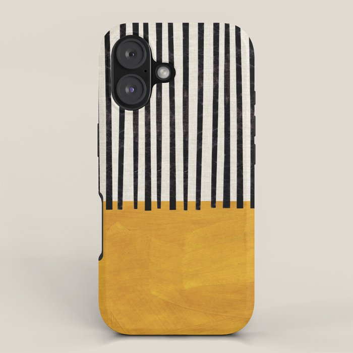 Sunshine Color Field Rothko Inspired Abstract Mid Century Modern Geometric Pattern iPhone Case Gallery Image 1