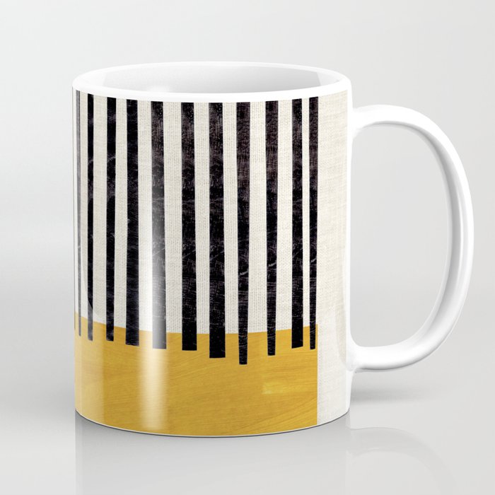 Sunshine Color Field Rothko Inspired Abstract Mid Century Modern Geometric Pattern Coffee Mug Gallery Image 1