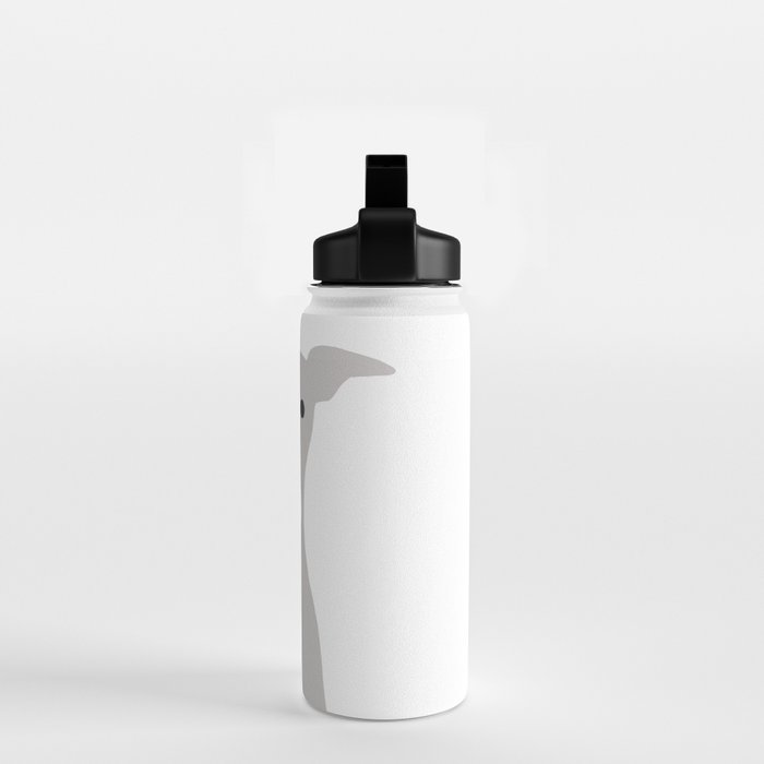 Cute Greyhound, Italian Greyhound or Whippet Cartoon Dog Water Bottle Gallery Image 2