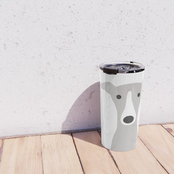 Cute Greyhound, Italian Greyhound or Whippet Cartoon Dog Travel Mug Gallery Image 4