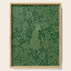 Spring Cheetah Pattern - Forest Green Serving Tray Gallery Image 1
