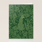 Spring Cheetah Pattern - Forest Green Stationery Card Gallery Image 2