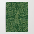 Spring Cheetah Pattern - Forest Green Poster Gallery Image 4