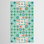 Geometric Quilt - Blue Green Tablecloth Gallery Image 2