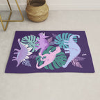 Jungle Dinosaur - Purple Rug Gallery Image 1