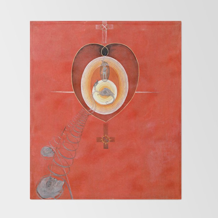 Hilma af Klint "The Dove, No. 08, Group IX-UW, No. 32" Throw Blanket Gallery Image 2
