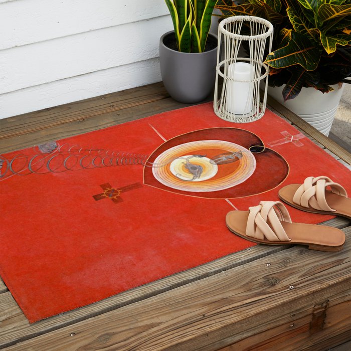 Hilma af Klint "The Dove, No. 08, Group IX-UW, No. 32" Outdoor Rug Gallery Image 2