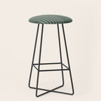 Geometric Lines in Sage Green 5 (Rainbow Abstraction) Stool Gallery Image 1