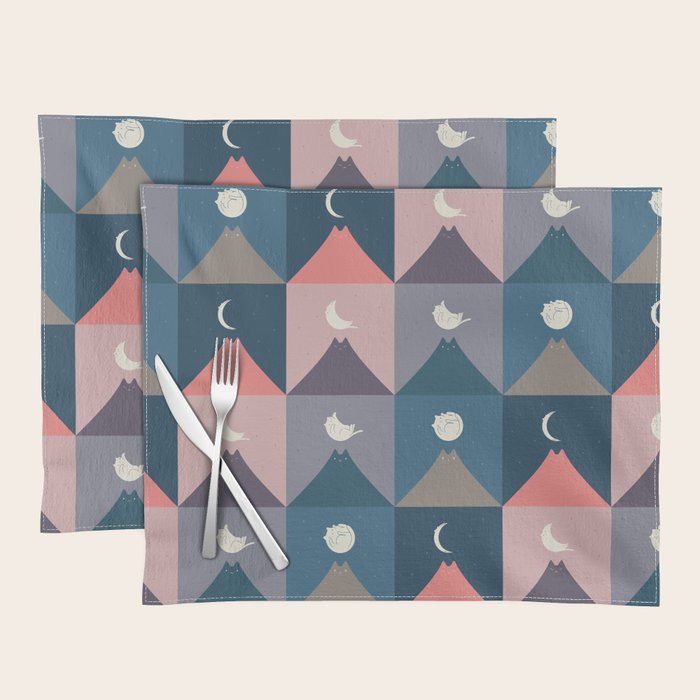 Moon Cat 2x2 Placemat Gallery Image 1