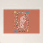 Trippy tiger in red Welcome Mat Gallery Image 1