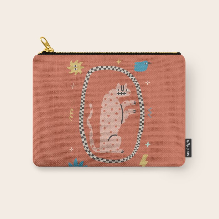 Trippy tiger in red Carry All Pouch Gallery Image 1
