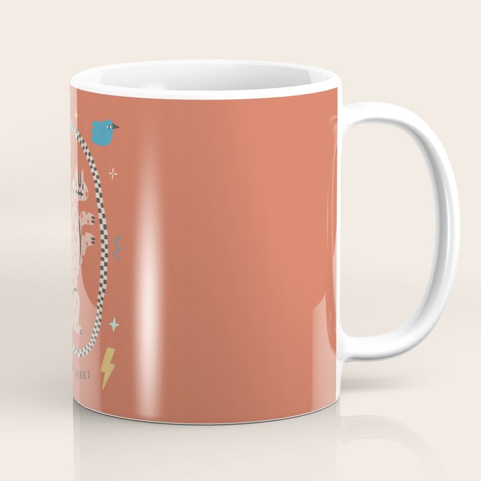 Trippy tiger in red Coffee Mug Gallery Image 1