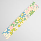 Retro Garden 60s 70s Pastel Floral Pattern on Cream Table Runner Gallery Image 3