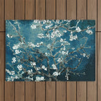 Van Gogh Almond Blossoms : Dark Teal Outdoor Rug Gallery Image 1