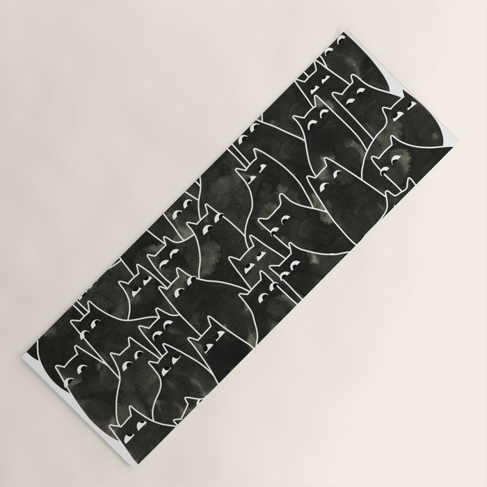 Suspicious Cats Yoga Mat Gallery Image 1