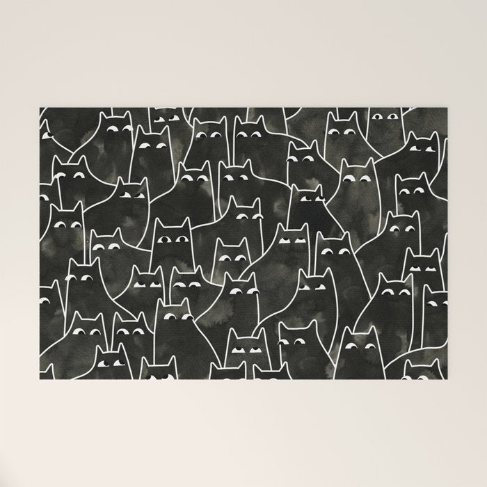 Suspicious Cats Welcome Mat Gallery Image 1