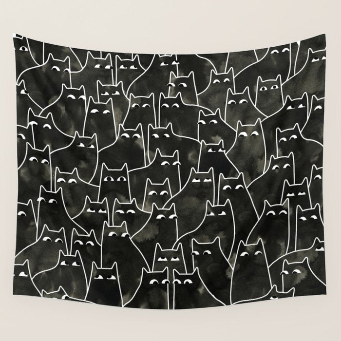 Suspicious Cats Wall Tapestry Gallery Image 4