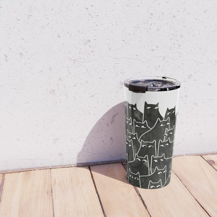 Suspicious Cats Travel Mug Gallery Image 4