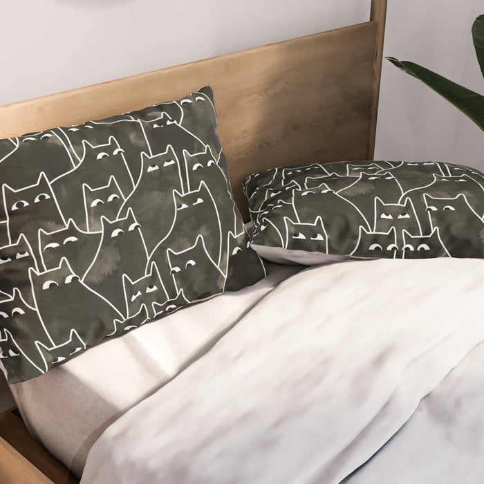 Suspicious Cats Pillow Sham Gallery Image 2