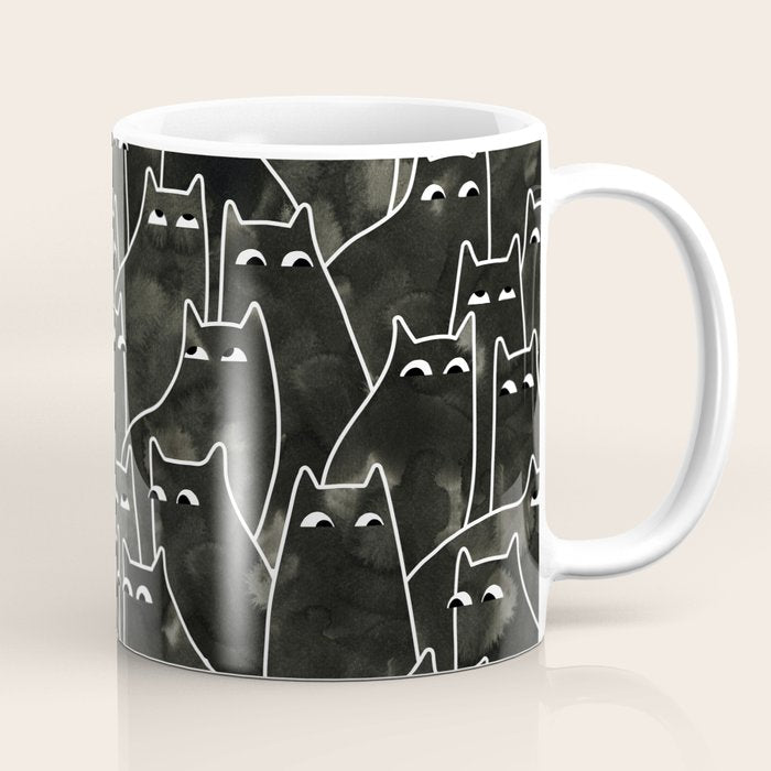 Suspicious Cats Coffee Mug Gallery Image 1