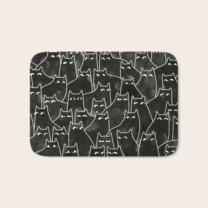 Suspicious Cats Bath Mat Gallery Image 1