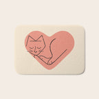 Cat Love Bath Mat Gallery Image 1