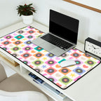 Colorful Checkerboard 80s - Pastel Colors Desk Mat Gallery Image 2