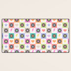 Colorful Checkerboard 80s - Pastel Colors Desk Mat Gallery Image 3