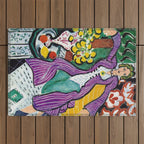 Woman in a Purple Coat 1937 by Henri Matisse, Artwork Design, Poster Tshirt, Tee, Jersey, Postcard Outdoor Rug Gallery Image 1