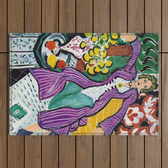 Woman in a Purple Coat 1937 by Henri Matisse, Artwork Design, Poster Tshirt, Tee, Jersey, Postcard Outdoor Rug Gallery Image 1
