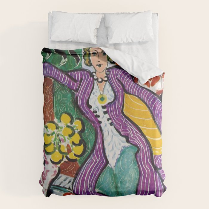 Woman in a Purple Coat 1937 by Henri Matisse, Artwork Design, Poster Tshirt, Tee, Jersey, Postcard Duvet Cover Gallery Image 6