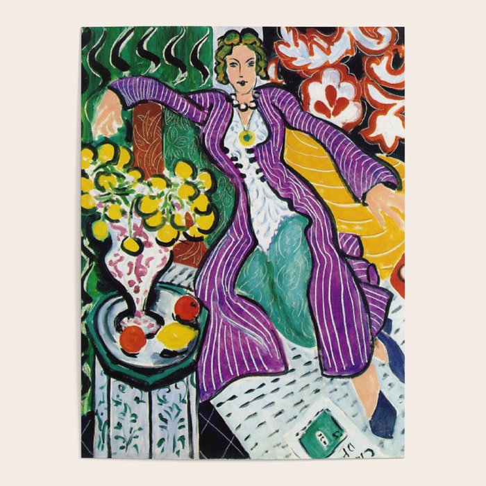 Woman in a Purple Coat 1937 by Henri Matisse, Artwork Design, Poster Tshirt, Tee, Jersey, Postcard Poster Gallery Image 4