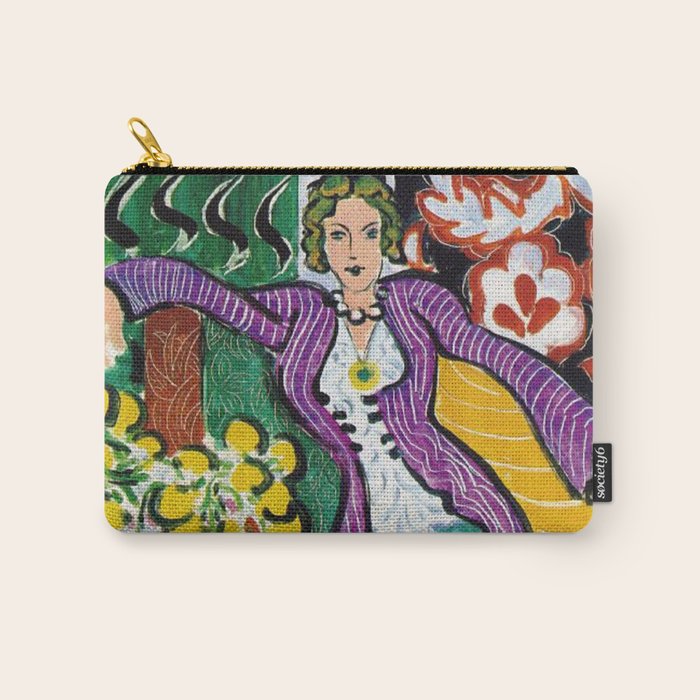 Woman in a Purple Coat 1937 by Henri Matisse, Artwork Design, Poster Tshirt, Tee, Jersey, Postcard Carry All Pouch Gallery Image 1