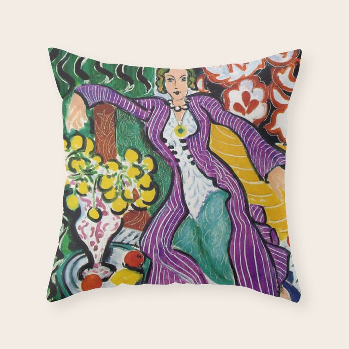 Woman in a Purple Coat 1937 by Henri Matisse, Artwork Design, Poster Tshirt, Tee, Jersey, Postcard Throw Pillow Gallery Image 1
