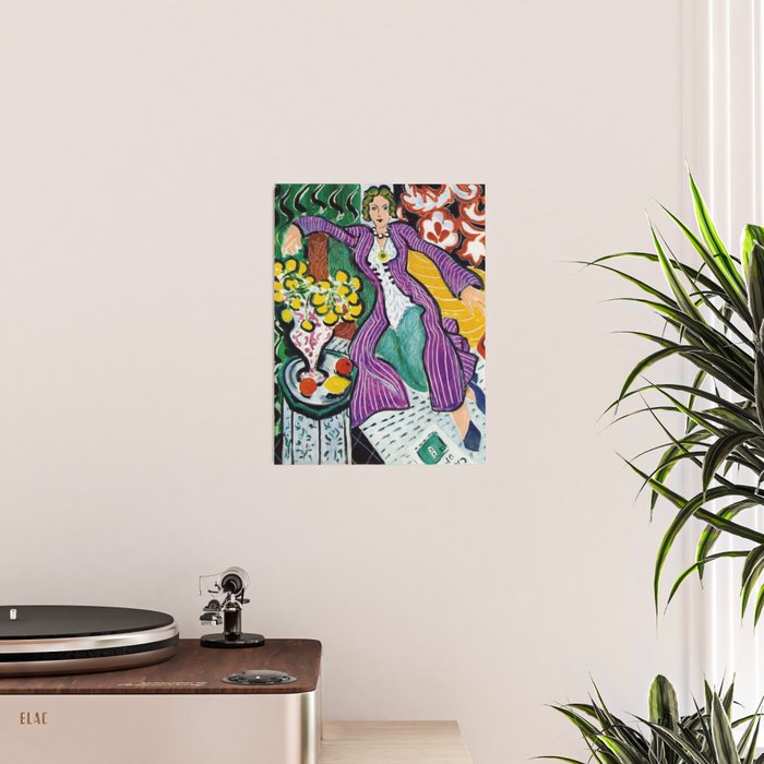 Woman in a Purple Coat 1937 by Henri Matisse, Artwork Design, Poster Tshirt, Tee, Jersey, Postcard Poster Gallery Image 2