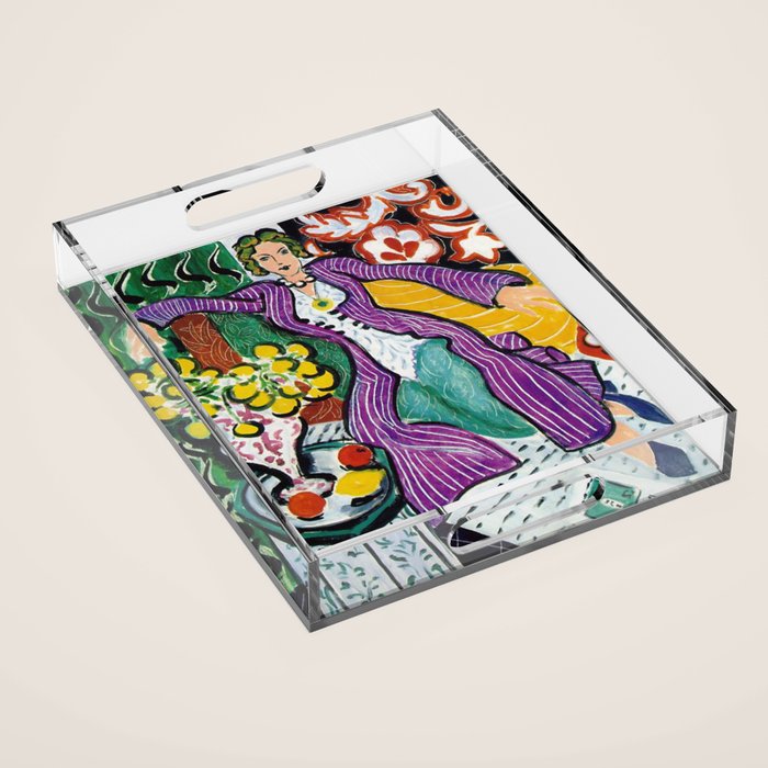 Woman in a Purple Coat 1937 by Henri Matisse, Artwork Design, Poster Tshirt, Tee, Jersey, Postcard Acrylic Tray Gallery Image 1