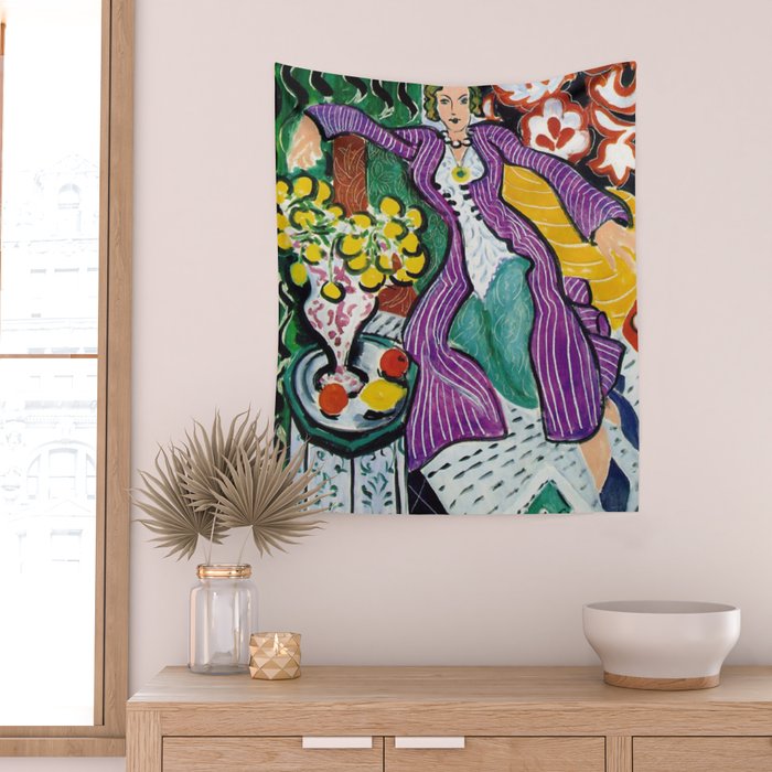 Woman in a Purple Coat 1937 by Henri Matisse, Artwork Design, Poster Tshirt, Tee, Jersey, Postcard Wall Tapestry Gallery Image 2