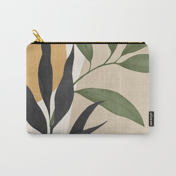 Abstract Art Tropical Leaves 74 Carry All Pouch Gallery Image 1