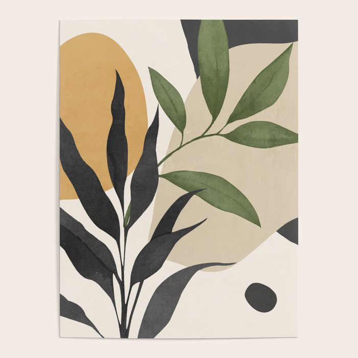 Abstract Art Tropical Leaves 74 Poster Gallery Image 1
