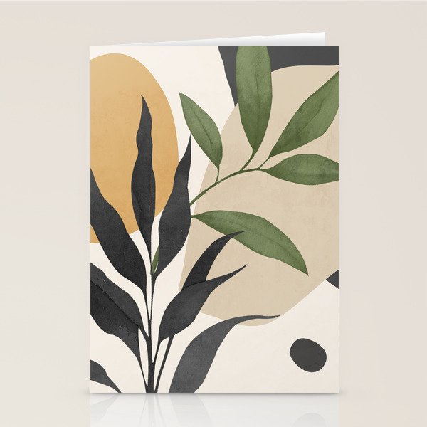 Abstract Art Tropical Leaves 74 Stationery Card Gallery Image 2