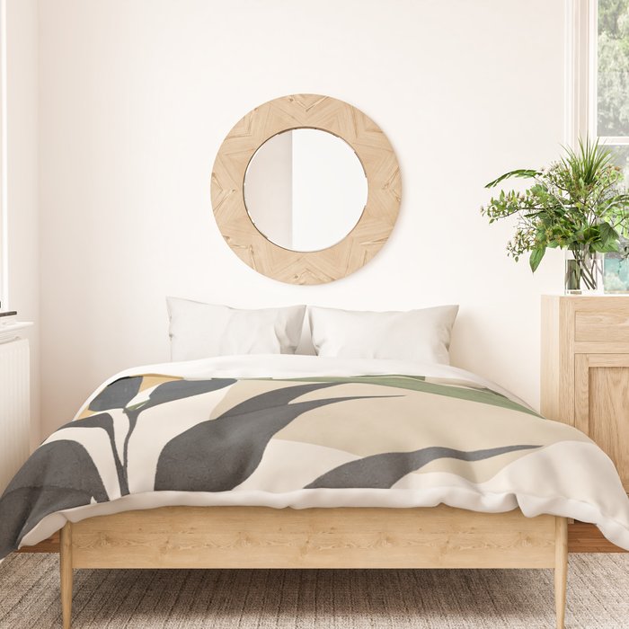 Abstract Art Tropical Leaves 74 Duvet Cover Gallery Image 3