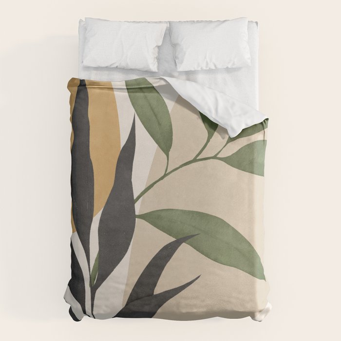 Abstract Art Tropical Leaves 74 Duvet Cover Gallery Image 6