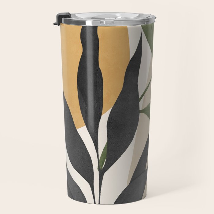 Abstract Art Tropical Leaves 74 Travel Mug Gallery Image 3