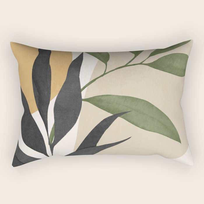 Abstract Art Tropical Leaves 74 Rectangular Pillow Gallery Image 2