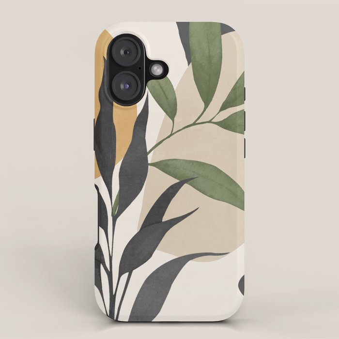 Abstract Art Tropical Leaves 74 iPhone Case Gallery Image 1