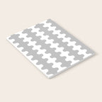 Modern Retro Wavy Ogee A-Go-Go Pop Stripes in Gray and White Notebook Gallery Image 2