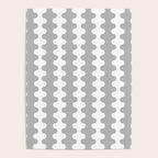 Modern Retro Wavy Ogee A-Go-Go Pop Stripes in Gray and White Poster Gallery Image 4